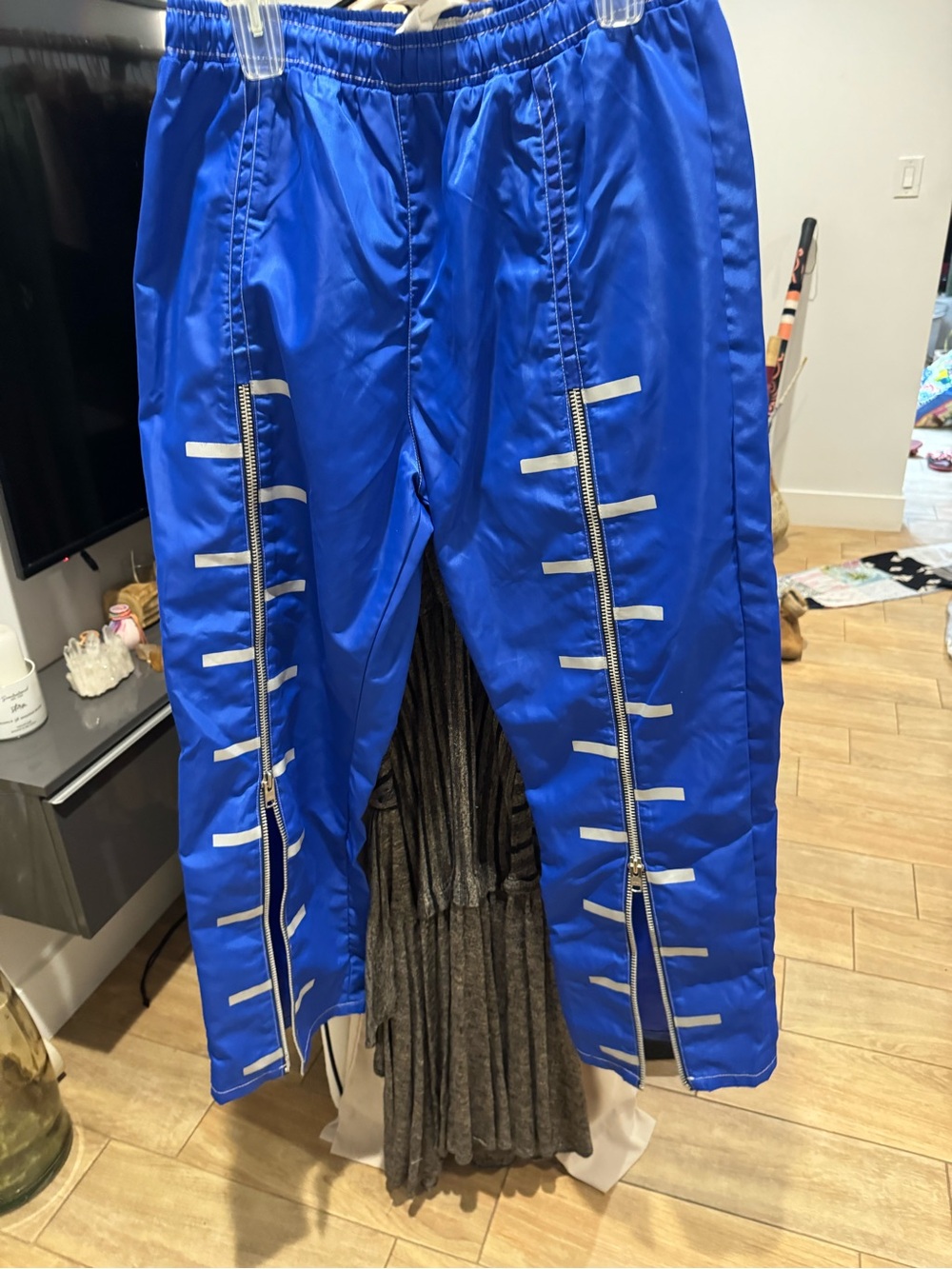 Men's Royal Blue Zip-Accent Track Pants